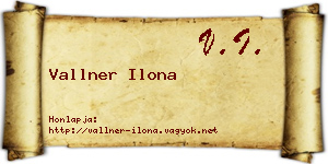Vallner Ilona névjegykártya